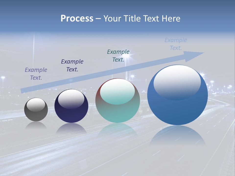 Street Light Ayalon Freeway Night PowerPoint Template