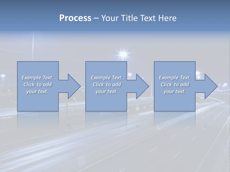 Street Light Ayalon Freeway Night PowerPoint Template