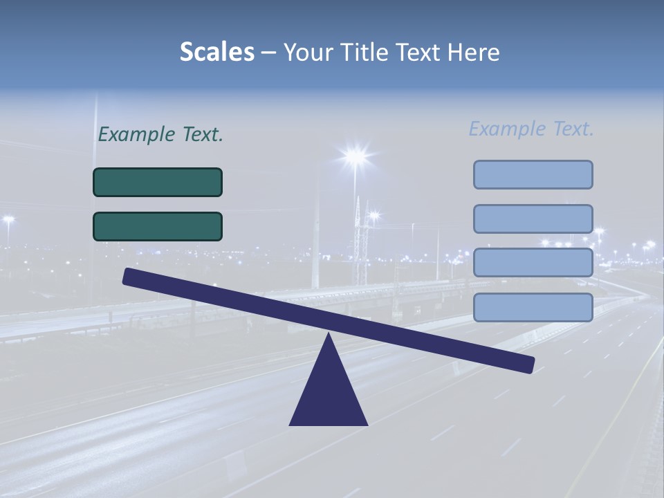 Street Light Ayalon Freeway Night PowerPoint Template