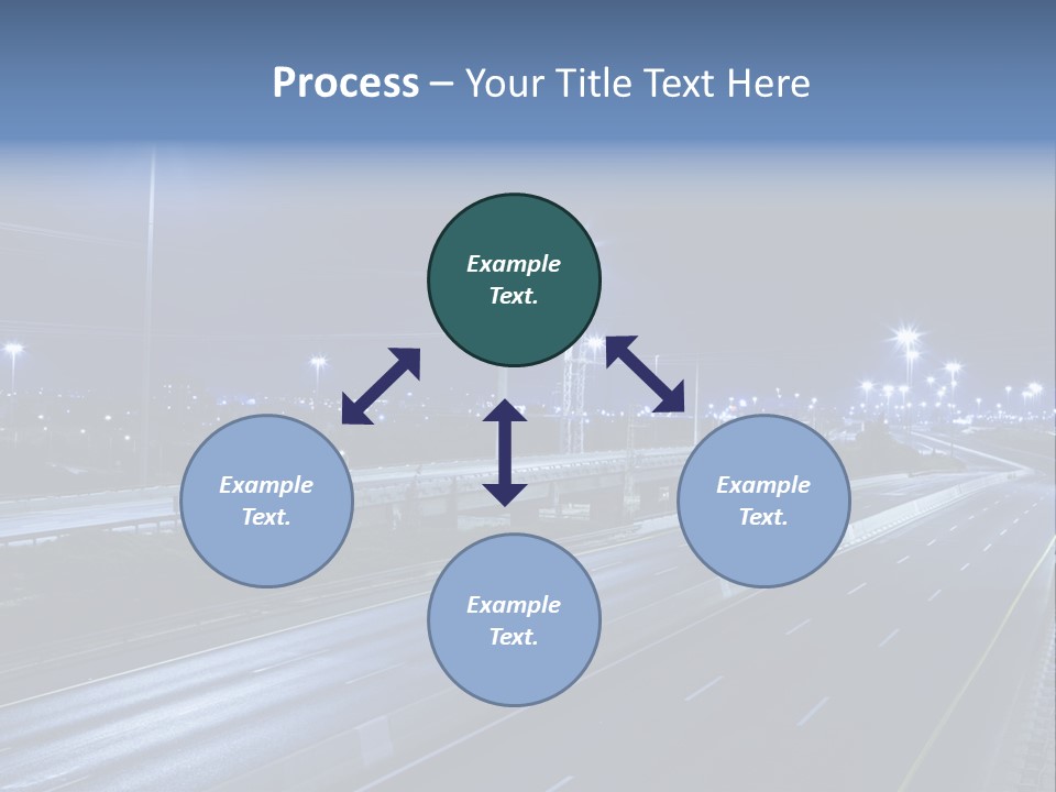 Street Light Ayalon Freeway Night PowerPoint Template