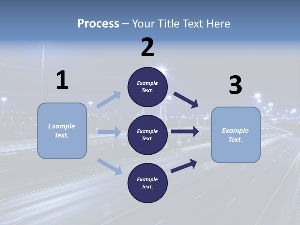 Street Light Ayalon Freeway Night PowerPoint Template