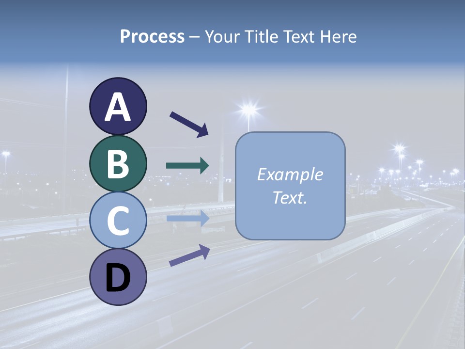 Street Light Ayalon Freeway Night PowerPoint Template
