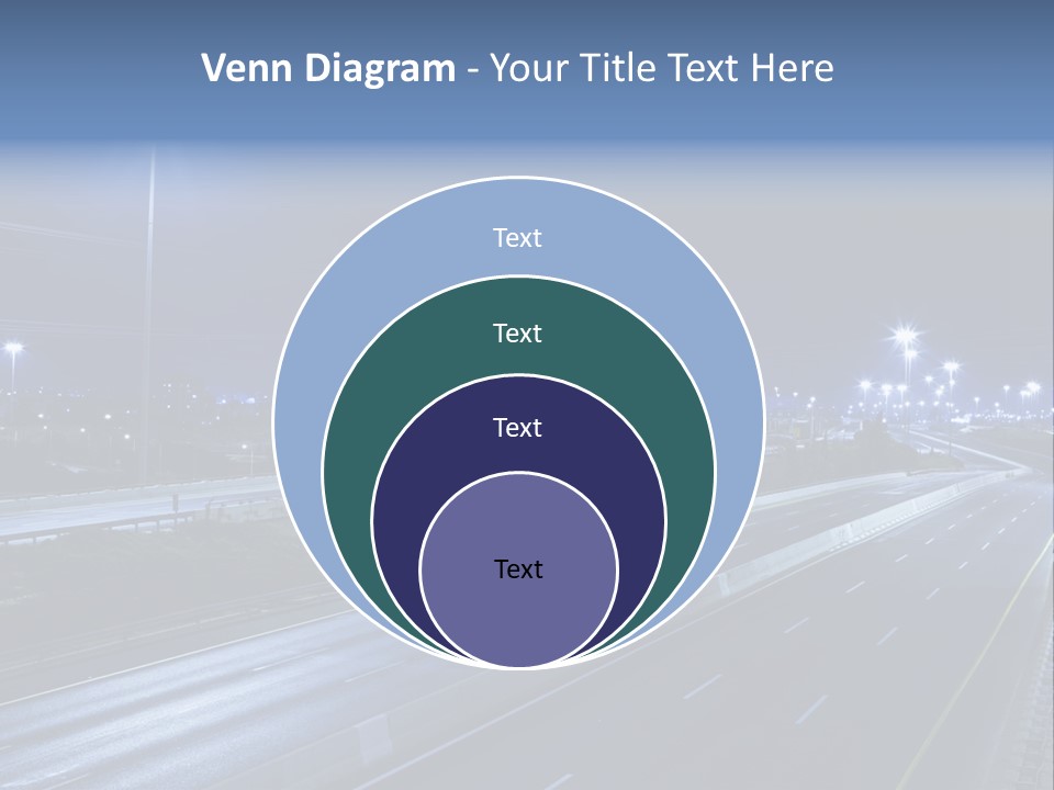 Street Light Ayalon Freeway Night PowerPoint Template