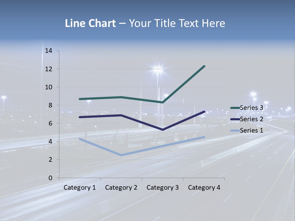 Street Light Ayalon Freeway Night PowerPoint Template