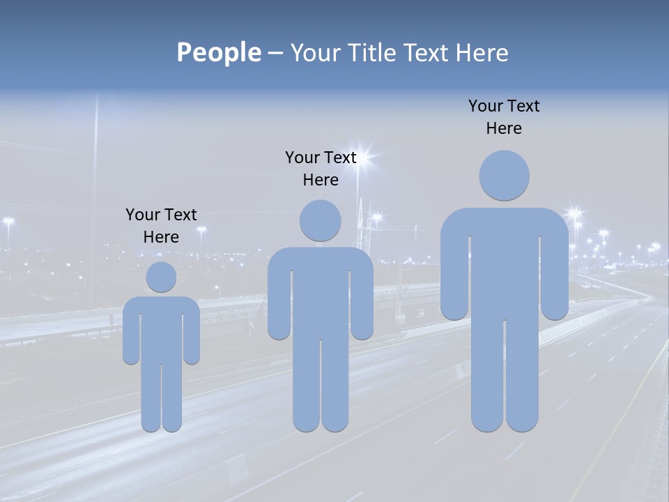 Street Light Ayalon Freeway Night PowerPoint Template