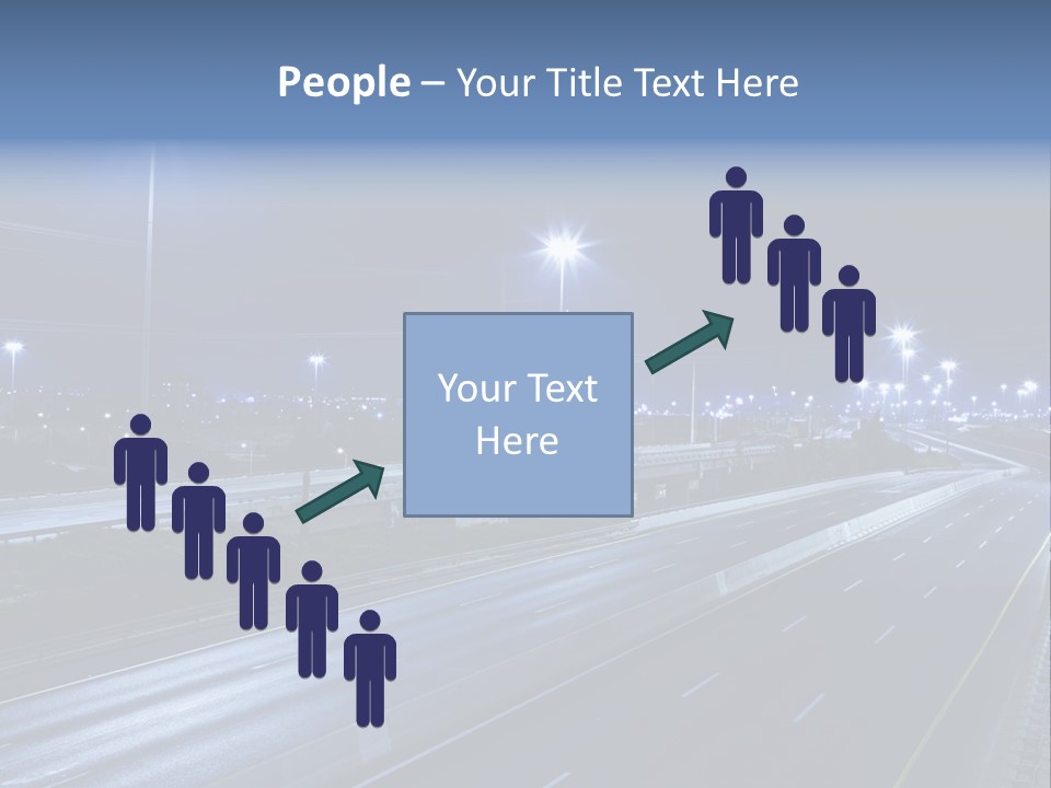 Street Light Ayalon Freeway Night PowerPoint Template