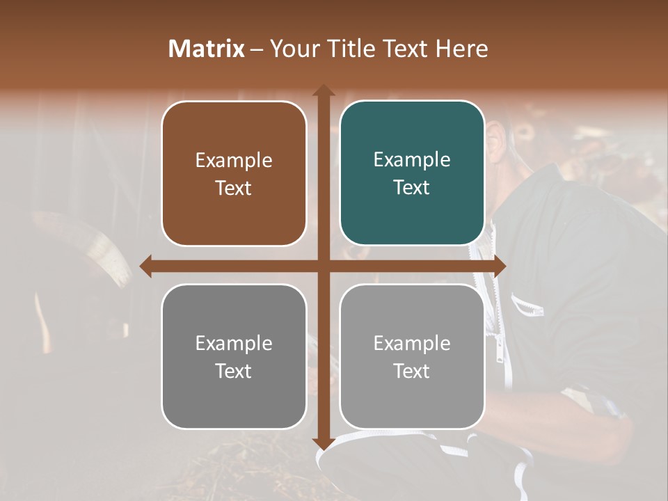 Smiling Portrait Touchpad PowerPoint Template