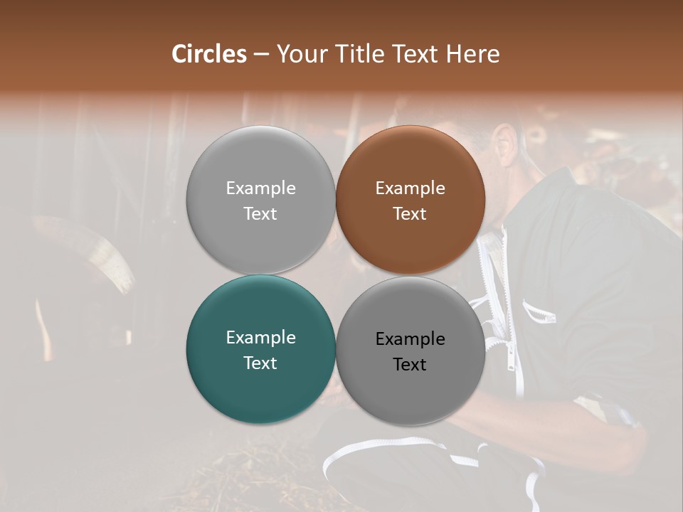 Smiling Portrait Touchpad PowerPoint Template