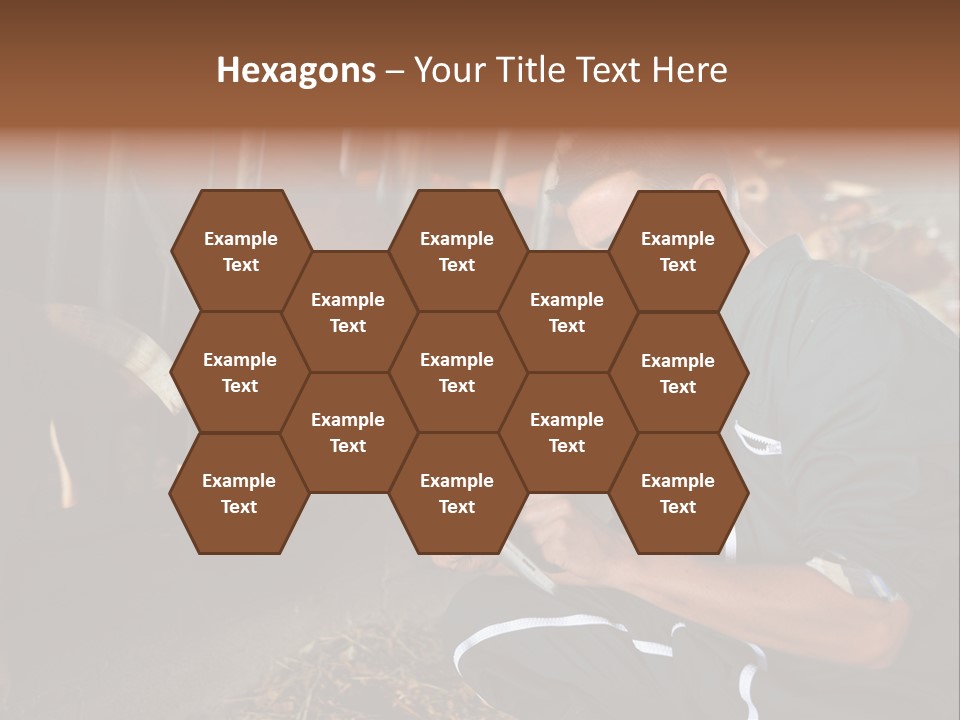 Smiling Portrait Touchpad PowerPoint Template