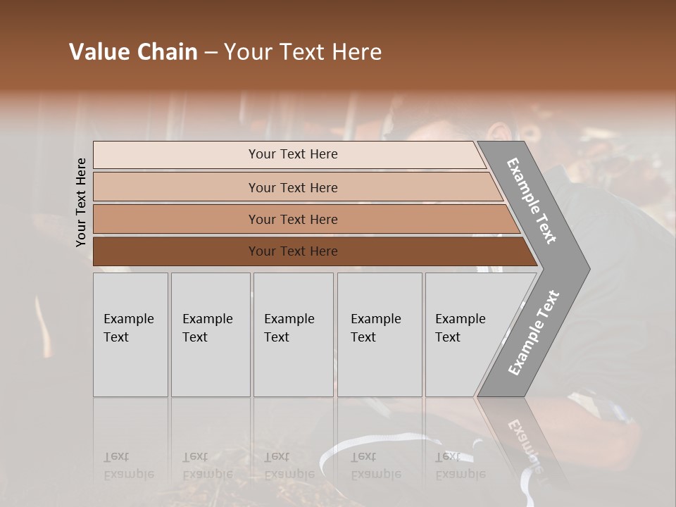 Smiling Portrait Touchpad PowerPoint Template