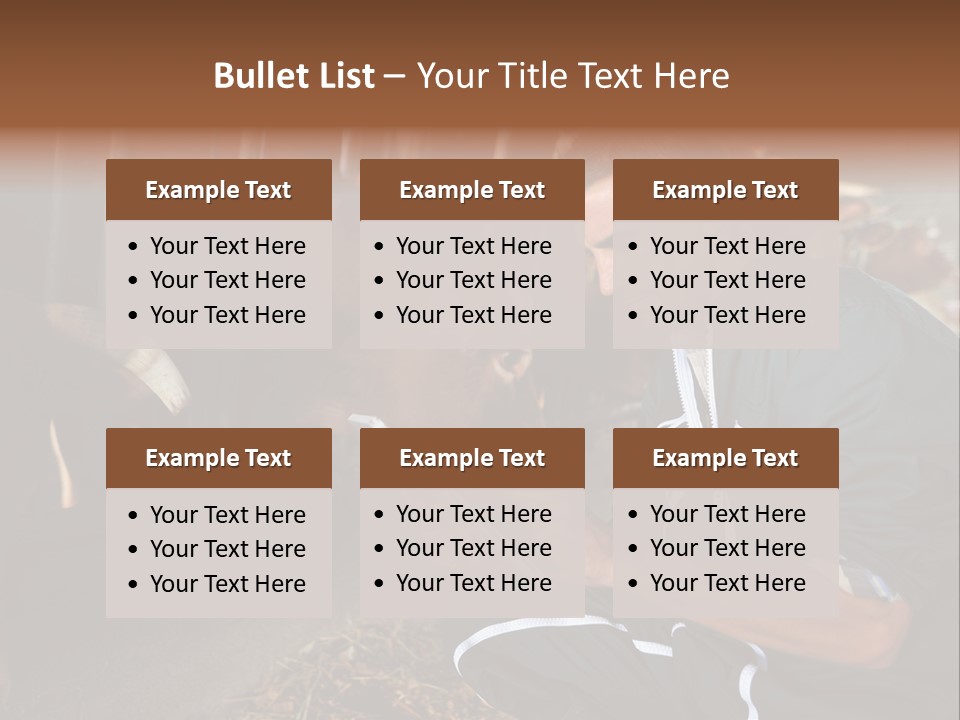 Smiling Portrait Touchpad PowerPoint Template