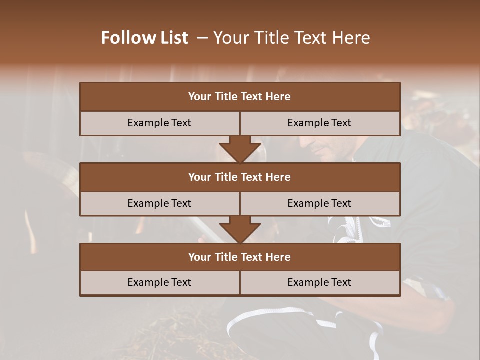 Smiling Portrait Touchpad PowerPoint Template
