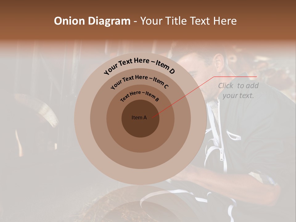 Smiling Portrait Touchpad PowerPoint Template