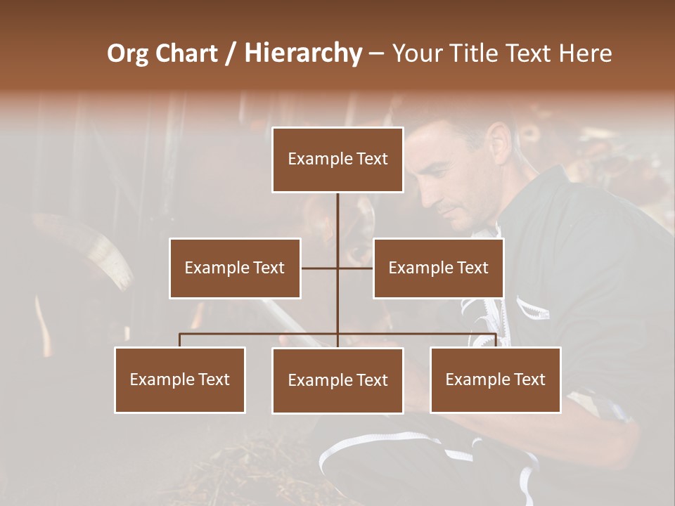 Smiling Portrait Touchpad PowerPoint Template