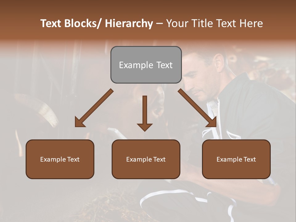 Smiling Portrait Touchpad PowerPoint Template