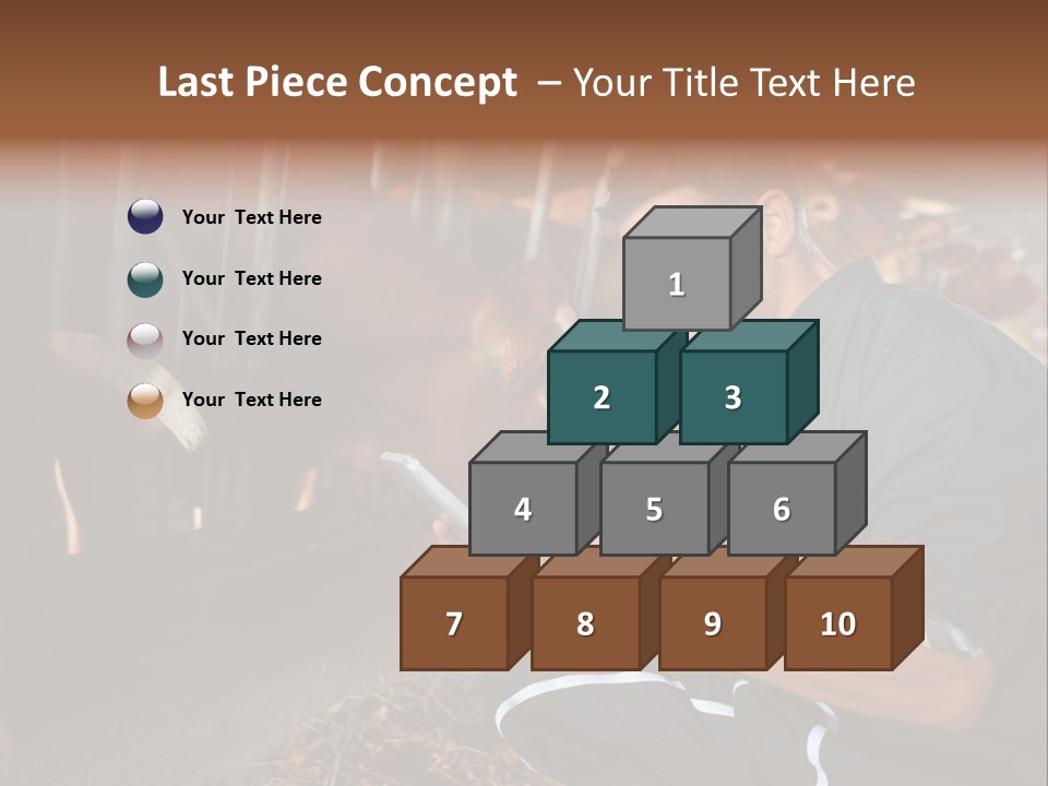 Smiling Portrait Touchpad PowerPoint Template