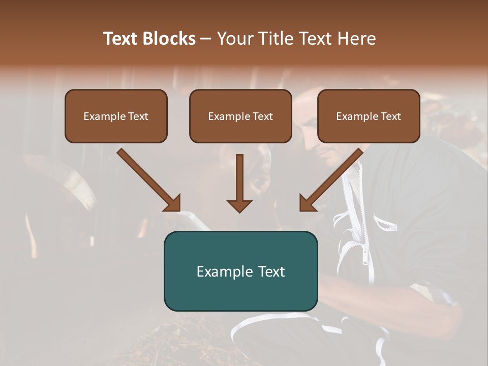 Smiling Portrait Touchpad PowerPoint Template