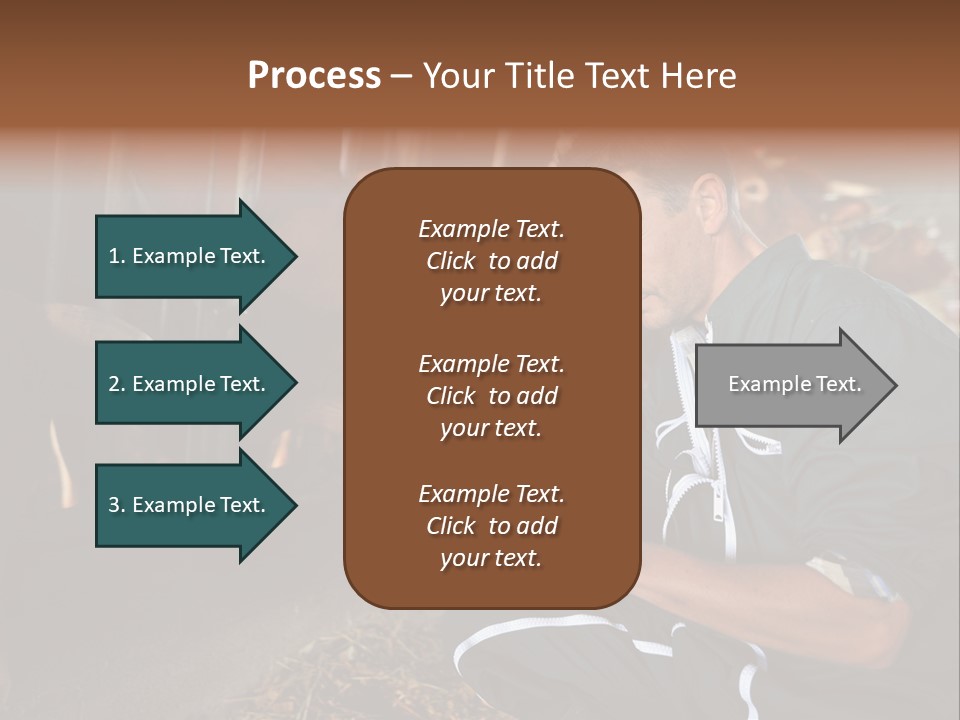 Smiling Portrait Touchpad PowerPoint Template