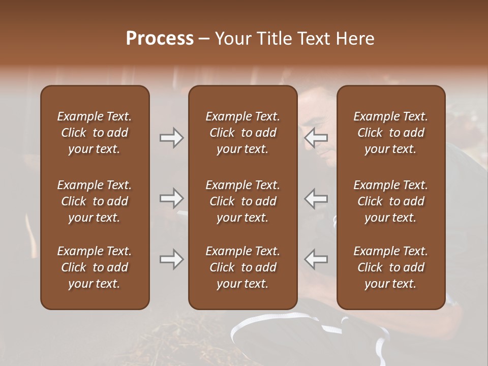Smiling Portrait Touchpad PowerPoint Template