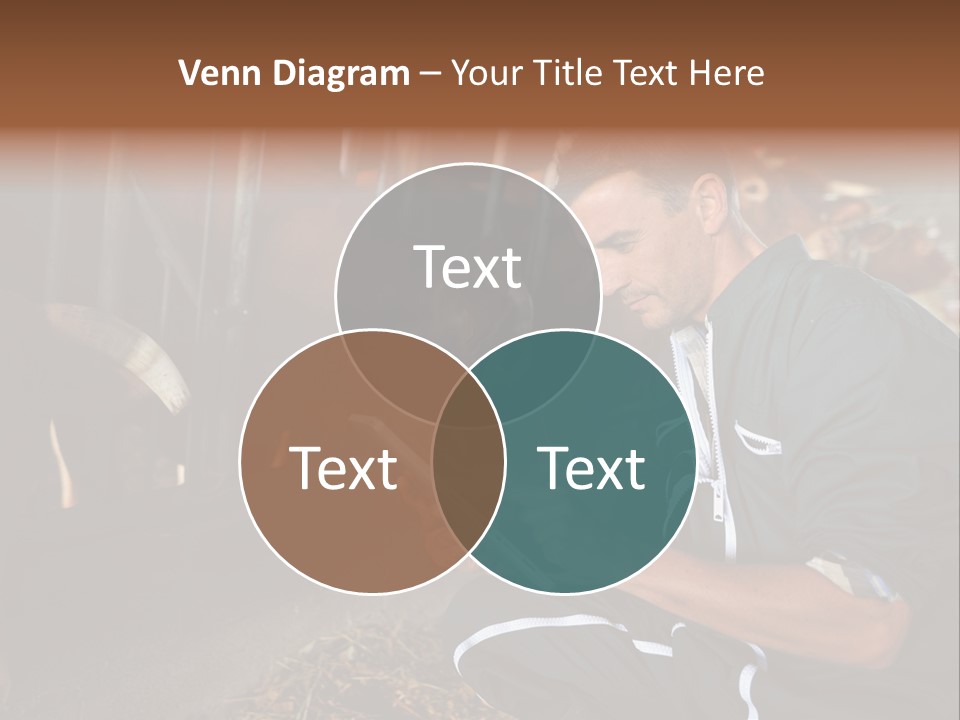 Smiling Portrait Touchpad PowerPoint Template