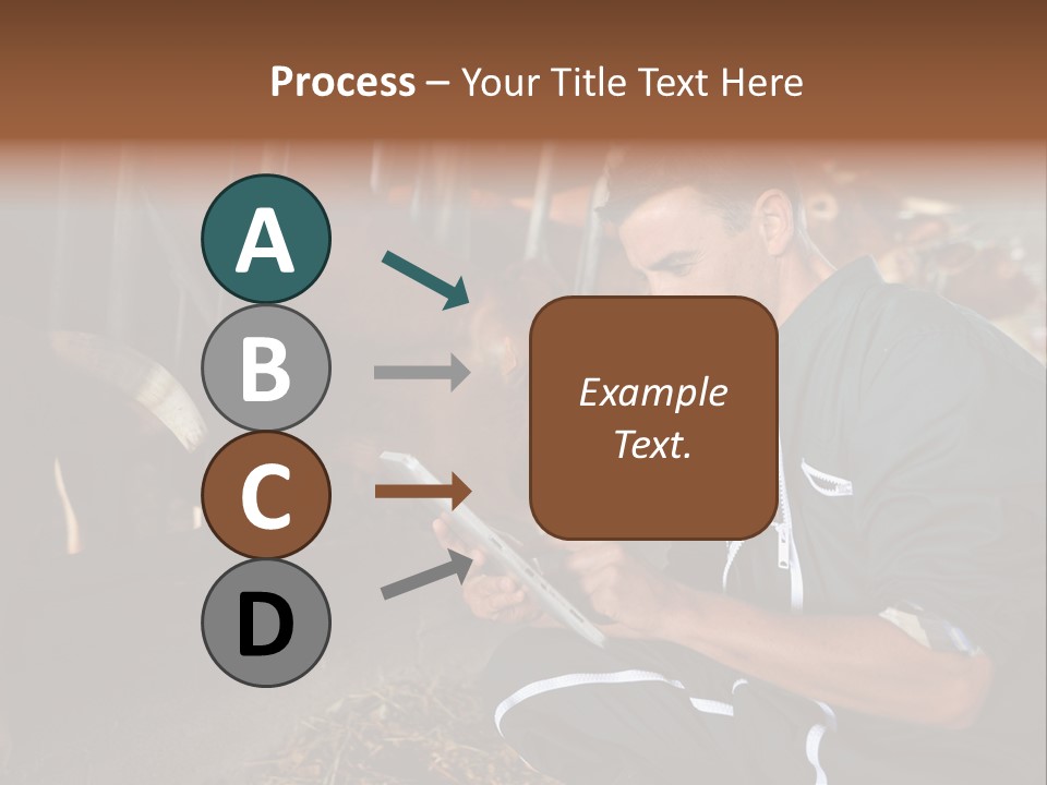 Smiling Portrait Touchpad PowerPoint Template