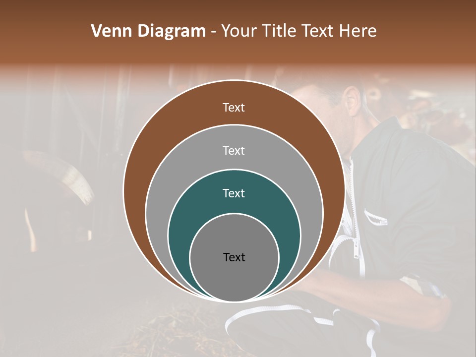 Smiling Portrait Touchpad PowerPoint Template