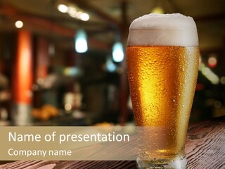 Froth Pitcher Refreshment PowerPoint Template