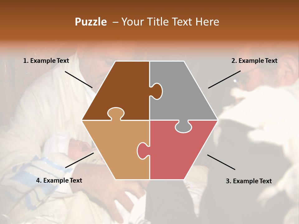 A Man Is Holding A Baby In His Lap PowerPoint Template