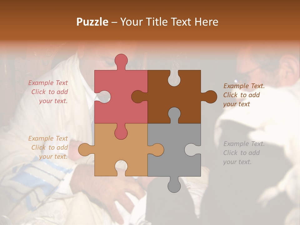 A Man Is Holding A Baby In His Lap PowerPoint Template