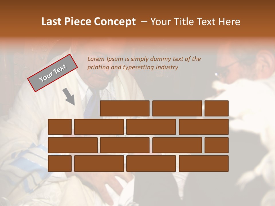 A Man Is Holding A Baby In His Lap PowerPoint Template