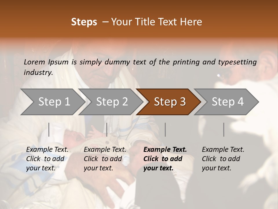 A Man Is Holding A Baby In His Lap PowerPoint Template