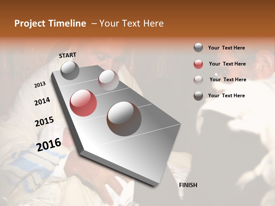 A Man Is Holding A Baby In His Lap PowerPoint Template