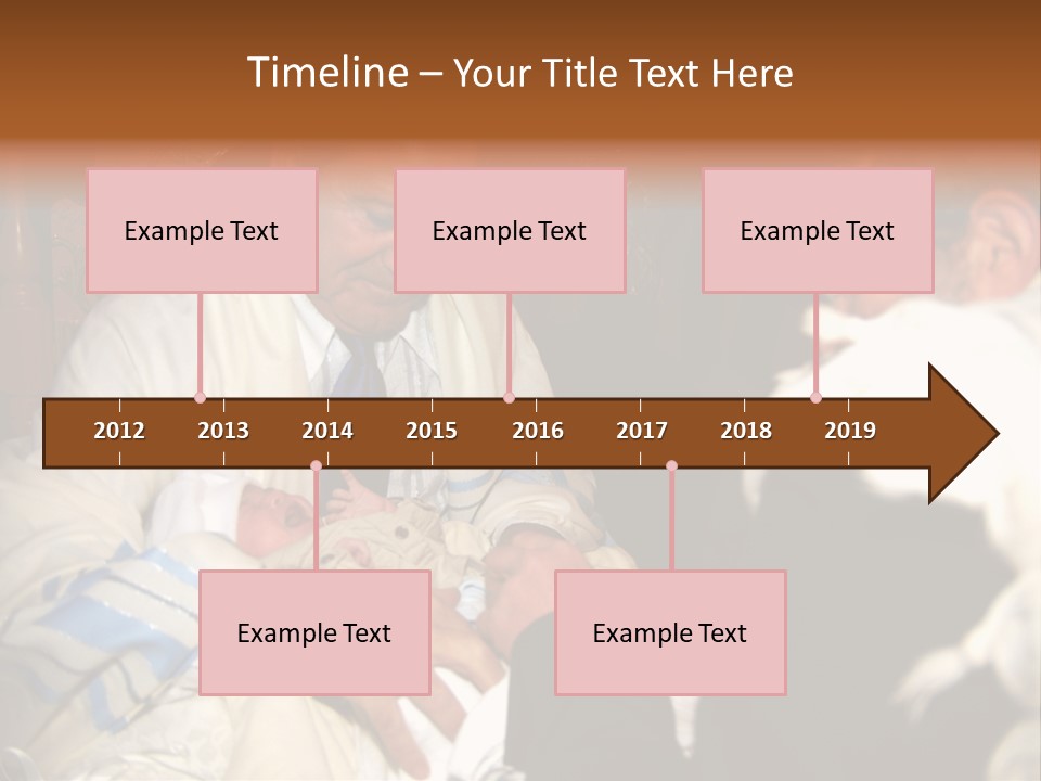 A Man Is Holding A Baby In His Lap PowerPoint Template