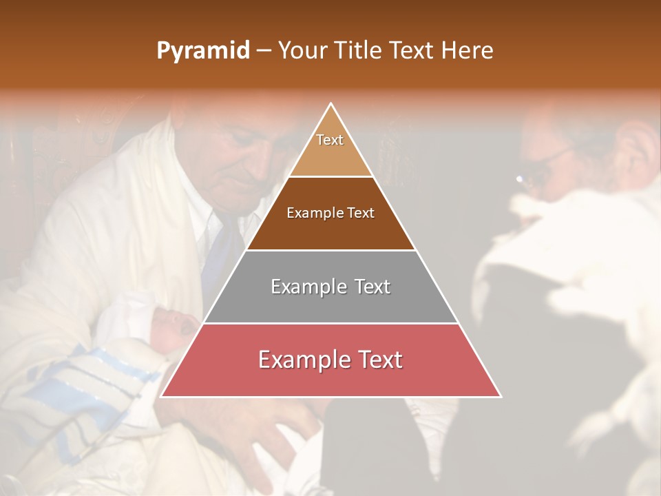 A Man Is Holding A Baby In His Lap PowerPoint Template