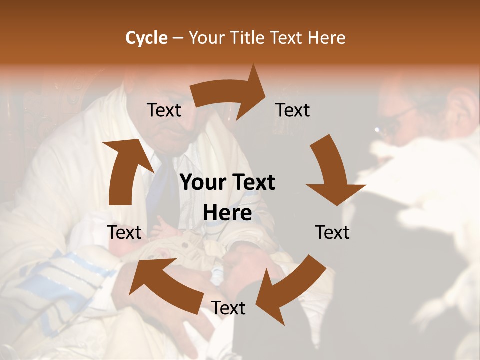 A Man Is Holding A Baby In His Lap PowerPoint Template