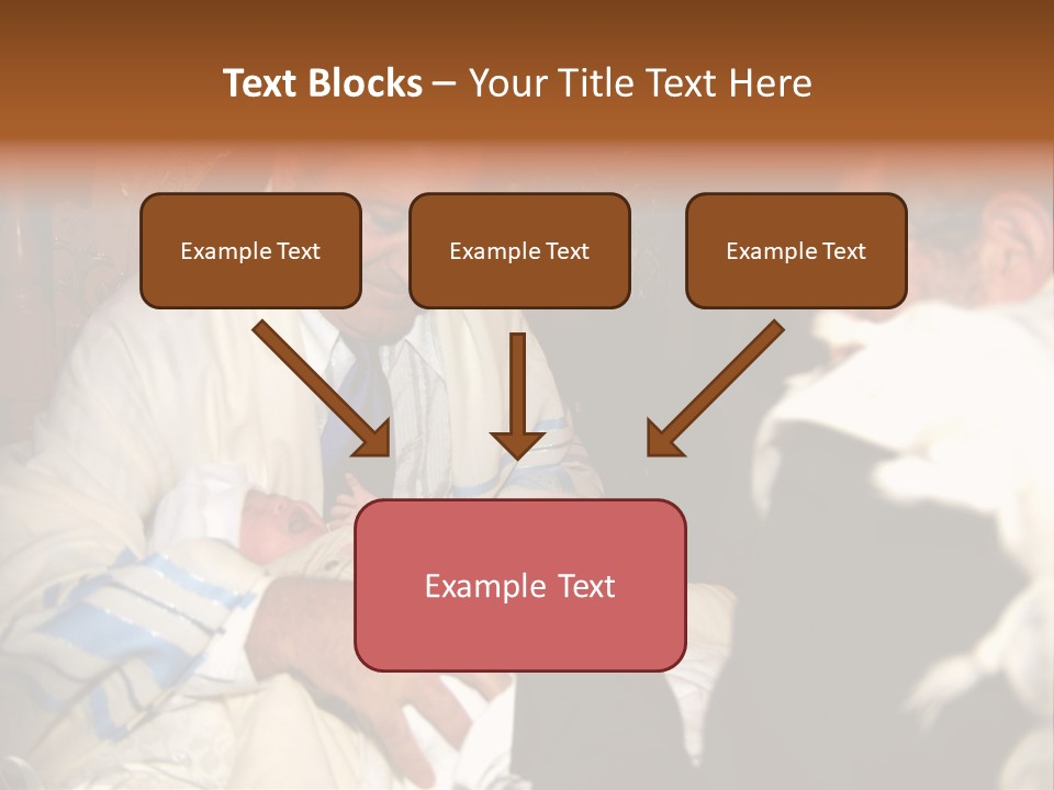 A Man Is Holding A Baby In His Lap PowerPoint Template