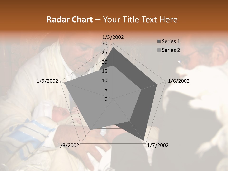 A Man Is Holding A Baby In His Lap PowerPoint Template