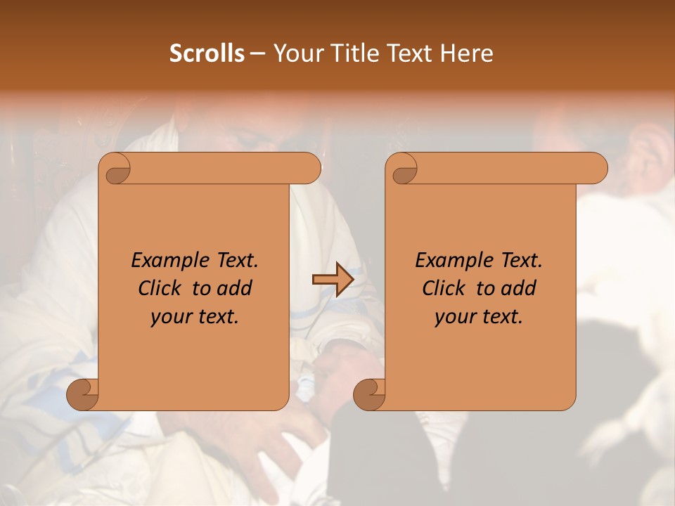A Man Is Holding A Baby In His Lap PowerPoint Template