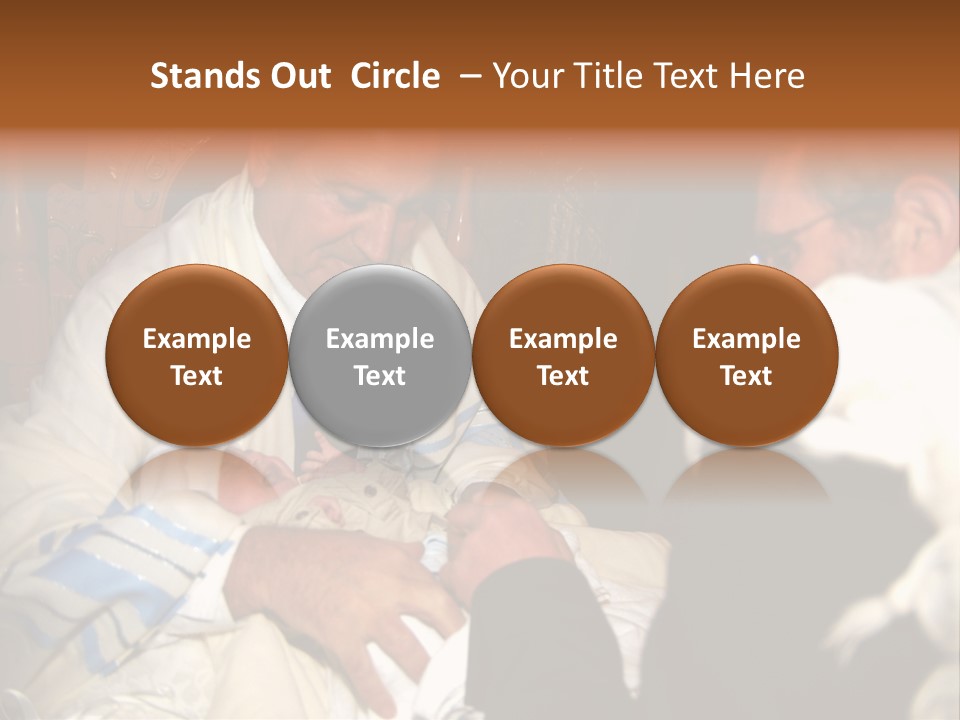 A Man Is Holding A Baby In His Lap PowerPoint Template