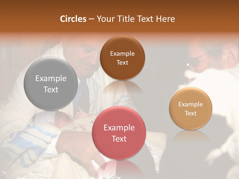 A Man Is Holding A Baby In His Lap PowerPoint Template