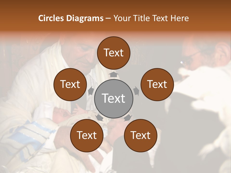 A Man Is Holding A Baby In His Lap PowerPoint Template