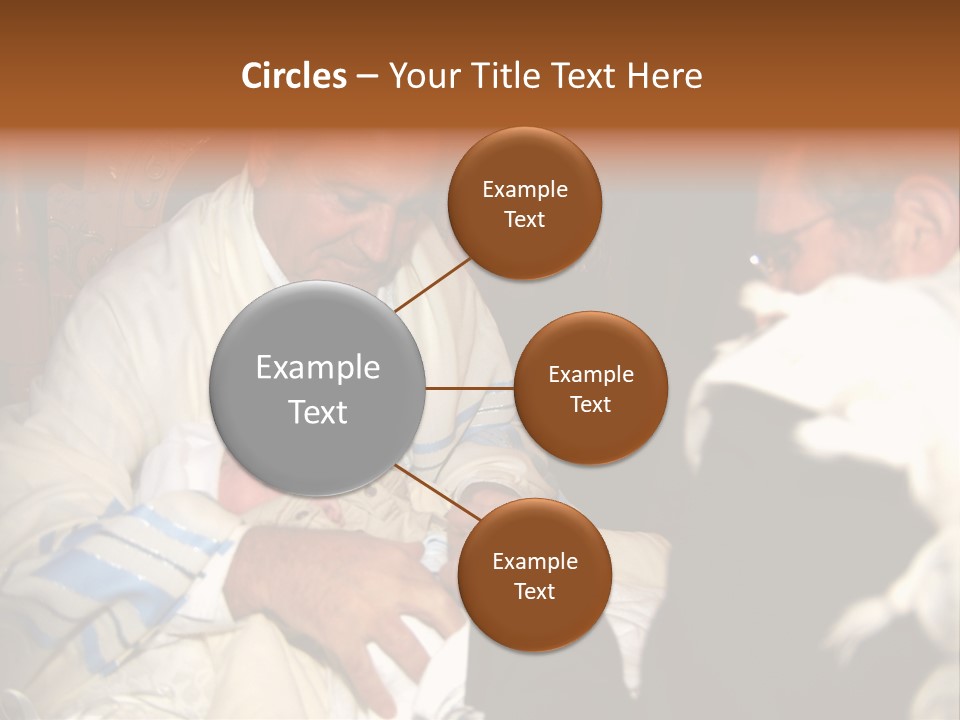 A Man Is Holding A Baby In His Lap PowerPoint Template