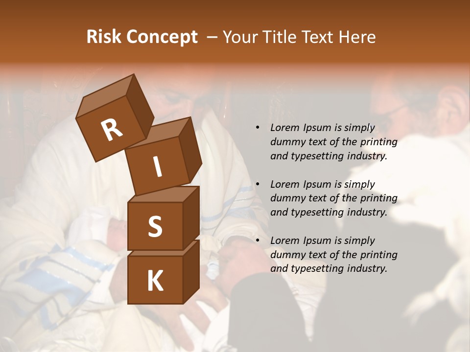 A Man Is Holding A Baby In His Lap PowerPoint Template