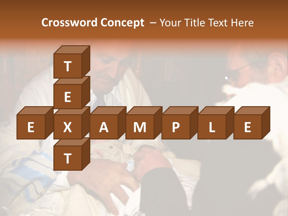 A Man Is Holding A Baby In His Lap PowerPoint Template