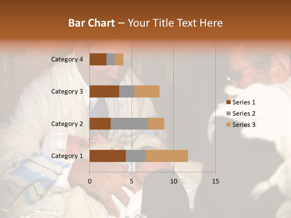 A Man Is Holding A Baby In His Lap PowerPoint Template