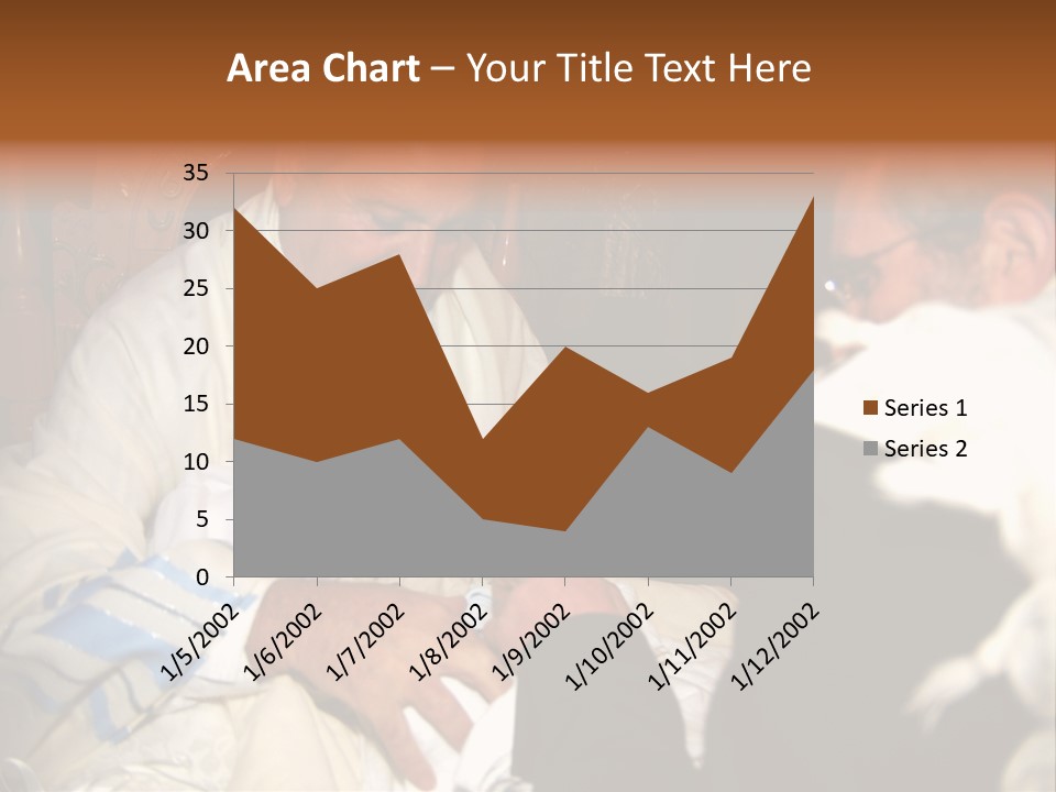 A Man Is Holding A Baby In His Lap PowerPoint Template
