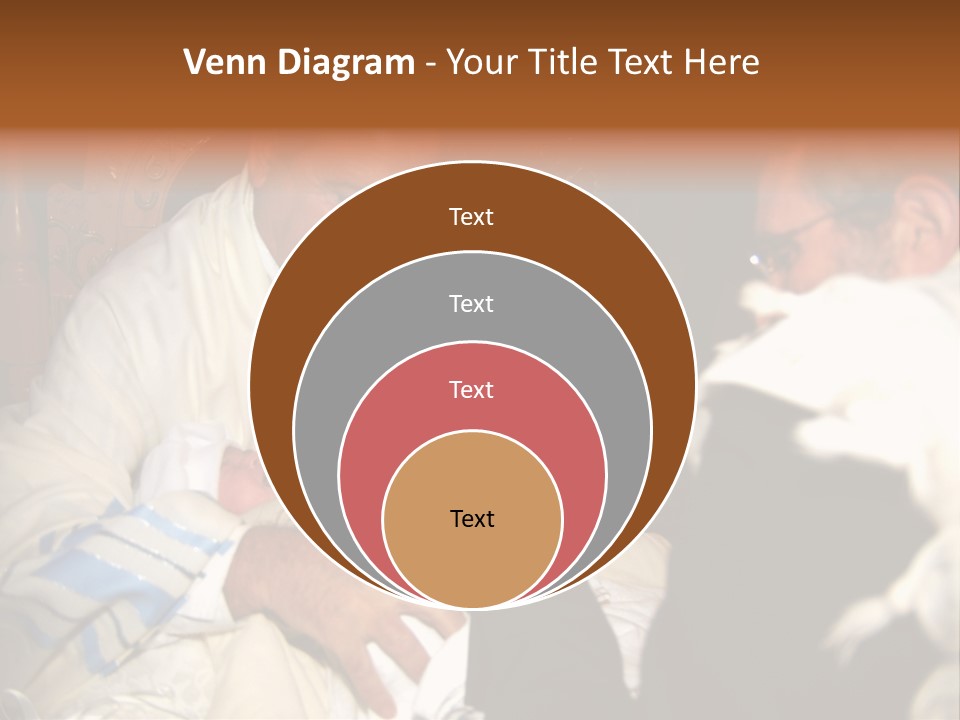 A Man Is Holding A Baby In His Lap PowerPoint Template