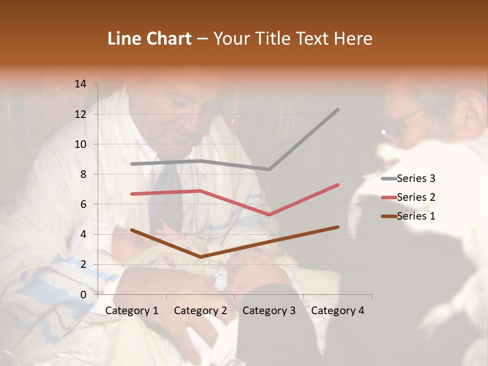 A Man Is Holding A Baby In His Lap PowerPoint Template