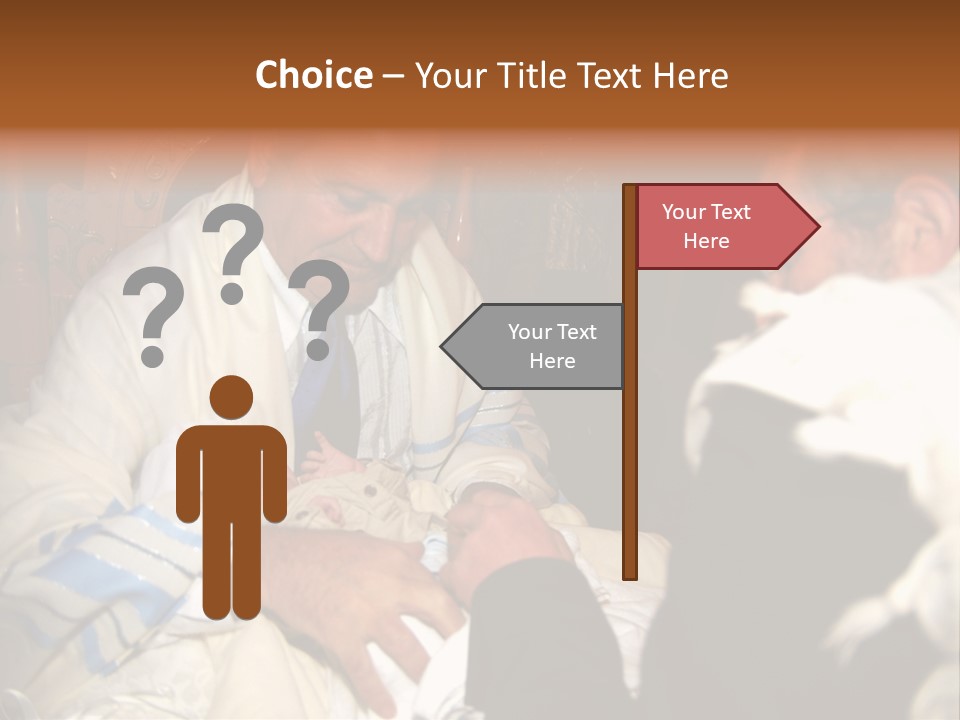 A Man Is Holding A Baby In His Lap PowerPoint Template