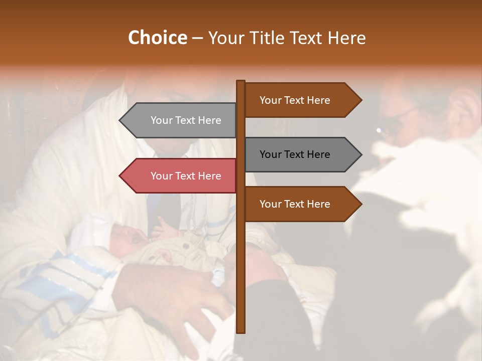 A Man Is Holding A Baby In His Lap PowerPoint Template